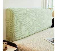 Générique Housse de Tête de Lit Élastique Compatible Lit 2 Places King Size Super King Size Protection Anti-Poussière pour Décoration de Chambre Vague de blé - Vert 180cm/70.8in