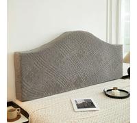 Générique Housse de Tête de Lit Élastique en Jacquard Housse Lavable Anti-Poussière Convient aux têtes de lit et Courbes, Protecteur Décoratif pour Chambre à Coucher Tournesol - Cendre 59.0in/150cm