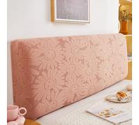 Générique Housse de Tête de Lit Élastique en Jacquard Marguerite, Résistante aux Griffures Facile à Poser, Housse Lavable Anti-Poussière pour Chambre à Coucher Rose 59.0in/150cm
