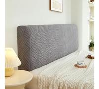 Générique Housse de Tête de Lit Élastique en Jacquard, Résistante aux Griffures Facile à Poser, Housse Lavable Anti-Poussière pour Protecteur Décoratif pour Chambre à Coucher Gris foncé 120cm/47.2in