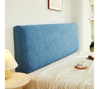 Générique Housse de Tête de Lit Élastique en Jacquard, Résistante aux Griffures Facile à Poser, Housse Lavable Anti-Poussière pour Protecteur Décoratif pour Chambre à Coucher Bleu 70.8in/180cm