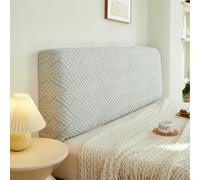 Générique Housse de Tête de Lit Élastique en Jacquard, Résistante aux Griffures Facile à Poser, Housse Lavable Anti-Poussière pour Protecteur Décoratif pour Chambre à Coucher Gris Clair 120cm/47.2in