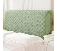 Générique Housse de Tête de Lit Élastique en Velours Jacquard Résistante aux Griffures Housse Lavable Épaisse Anti-Poussière Protecteur Décoratif pour Chambre à Coucher Vert Matcha 210x70cm/83x27.5in