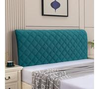 Générique Housse de Tête de Lit Élastique en Velours Matelassé, Housse Lavable Anti-Poussière Protecteur Décoratif pour Chambre à Coucher Vert foncé 170cm/67in