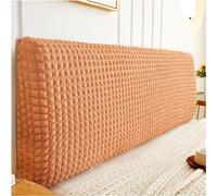 Générique Housse de Tête de Lit Élastique Jacquard Carré Doux et Anti-Poussière, Décorative Lavable et Adaptable Décoration et Protection pour Chambre à Coucher Orange 170-190cm(67"-75")