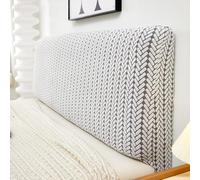 Générique Housse de Tête de Lit Élastique Rembourrée Épaisse & Douce Compatible Lit 2 Places King Size Protection & Décoration pour Chambre Gris 110-130cm/44-51''