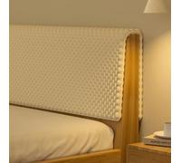 Générique Housse de Tête de Lit en Velours Épais & Doux Compatible Lit King Size Super King Size Protection Anti-Dérapante Lavable & Anti-Poussière Blanc 150x90cm(59 x 35 '')