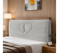 Générique Housse De Tête De Lit en Velours Moderne Douce Épaisse Extensible Lavable Protection Contre Poussière pour Lit Simple Double King Taille Complète,Grey 1,200cm