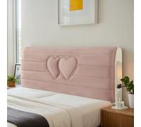 Générique Housse De Tête De Lit en Velours Moderne Douce Épaisse Extensible Lavable Protection Contre Poussière pour Lit Simple Double King Taille Complète,Rose,200cm