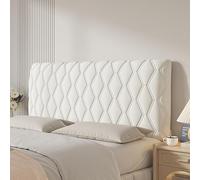 Générique Housse de tête de lit en Velours pour Queen Twin, Full King Size, Housse de tête de lit matelassée, épaisse, Anti-poussière(White,82.6IN)