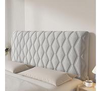 Générique Housse de tête de lit en Velours pour Queen Twin, Full King Size, Housse de tête de lit matelassée, épaisse, Anti-poussière(Light Gray,82.6IN)