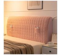 Générique Housse De Tête De Lit Extensible, Housse De Protection Anti-poussière for Tête De Lit Capitonnée en Lin(Pink,220cm)