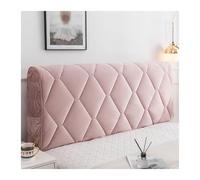 Générique Housse De Tête De Lit Matelassée en Velours, Douce Et Décorative, avec Poche De Rangement, Anti-poussière, Universelle, for Adultes Et Adolescents(Rose,150cm)