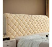 Générique Housse de Tête de Lit Matelassée Motif H Extensible Protection Universelle Couvre-Lit Décoratif pour Chambre Réaménagement Usage Quotidien Confort,Jaune,210CM
