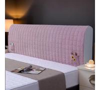 Générique Housse De Tête De Lit Rembourrée avec Poches De Rangement Design Enveloppant Protecteur King Queen Taille Lavable Durable Décoratif pour Chambre Hôtel,Rose,200cm
