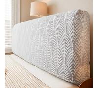 Générique Housse de Tête de Lit Texturée Motif Géométrique Extensible Protection Universelle Couvre-Lit Décoratif pour Chambre Réaménagement Usage Quotidien Confortable,C,220CM