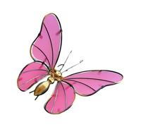 Générique Housse Décorative pour Pot de | Support Décoratif Lumineux Suspendu - Porte-Pot Papillon,pour l'Extérieur Le Jardin Le Balcon la Terrasse Le Porche Le Mur la Porte et la Fenêtre