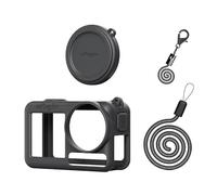 Générique Housse en Silicone pour DJI Omso Action5Pro, étui de Protection avec Capuchon de Protection de la lentille de la caméra, Peau de Manchon résistant aux Rayures (Noir)