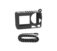 Générique Housse en Silicone pour DJI OSMO ACTION5 Pro, Housse de Protection d'objectif en Silicone Housse de caméra en Silicone pour DJI Osmo Action 5 Pro avec Lanyard (Noir)