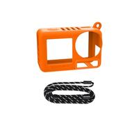 Générique Housse en Silicone pour DJI OSMO ACTION5 Pro, Housse de Protection d'objectif en Silicone Housse de caméra en Silicone pour DJI Osmo Action 5 Pro avec Lanyard (Orange)