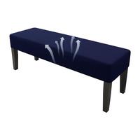 Générique Housse Extensible pour Banc De Salle à Manger Housse De Banc Lavable Et Amovible, Protection Rectangulaire pour Siège Intérieur/Extérieur Chambre, Banc De Piano,Navy Blue,71/83in