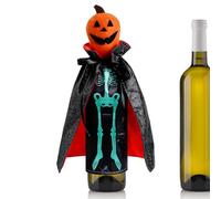 Générique Housse Halloween pour Bouteille De Vin - Décoration De Bouteille De Vin pour Fêtes | Accessoires de Décoration Halloween pour Contenants à Champagne et Aménagement de Table pour Occasions