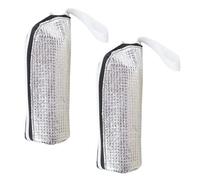 Générique Housse Isotherme pour Gourde,2 Pièces Housse Isotherme pour Bouteille | Pochette de Rangement Lait Chaud Aluminium Suspendue Randonnée Pique-Nique Voyage