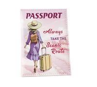 Générique Housse Passeport Voyage - Housse De Passeport Couple Imprimée,Accessoire Portefeuille Imperméable Cartes Crédit Billet Avion Couple Enfant Études Bagage