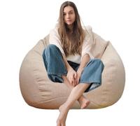 Générique Housse pour Pouf Protection Lavable en Coton Et Lin 90 X 110 Cm