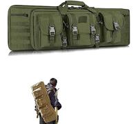 Générique Housse Rembourrée, Sac Tactique pour 85/95/120 Cm Armée Militaire Airsoft Fusil Housse De Transport CS Chasse Tir Paintball avec Bandoulière Portable (Green,118CM)