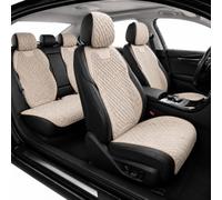 Générique Housse Siege Voiture Eponge sur Mesure Blanc cassé, Tissu Respirant
