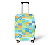 Générique Housse Valise Protection S Jaune Bleu Personnalités Luggage Cover,Spandex Elastique Lavable Housse De Valise,Anti-Poussière Couverture De Bagages Elastique Réutilisable