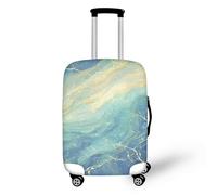 Générique Housse Valise XL Marbre Bleu Protecteur De Valises en Spandex - Luggage Cover Elastique, Lavable Et Réutilisable,pour Valise Moyenne Ou Grande - Couvre Bagage