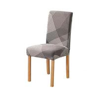 Générique Housses de chaises de Salle à Manger rayées en Polyester Extensible Haute résistance, Housses de Protection Amovibles et lavables, pour hôtels, Mariages, Cuisines, cérémonies (A Pack of 6)