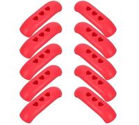 Générique Housses de Poignée pour Poêle en Plastique Rouge Anti-brûlure et Résistantes la Chaleur, Lot de 10 Pièces pour Utilisation Cuisine Domestique