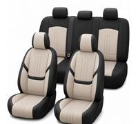 Générique Housses de Siège Avant Voiture pour BMW 228iLot de 2, Tissu Extensible Effet Suédine, Compatible Airbags, Protection Siège Auto Universelle pour Auto SUV Van, Beige