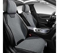 Générique Housses de Siège de Voiture pour Alfa Romeo Stelvio (949) 2017-2022,Coussins de siège Auto antidérapants et Respirants (Avant et Arrière)-Durable et Facile à Nettoyer-Noir Brun