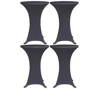Générique Housses de Table Extensible 4 pcs 70 cm Anthracite,Maison & Jardin,Décorations,Housses,Anthracite,1.24 KG,279085