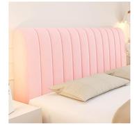 Générique Housses De Tête De Lit, Extensible en Velours avec Coussin De Remplissage, Enveloppe De Tête De Lit Anti-poussière en Polaire Polaire, Protection De Dossier Universelle(Pink,220cm)