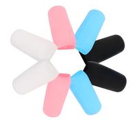 Générique Housses Élastiques en Silicone Extensible 22 Cm Lot de 8 Protections Souples pour Bouteilles de Voyage Anti-fuite pour Shampooing et Lotion en Déplacement