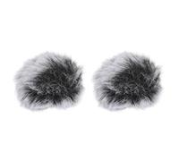 Générique Housses en Peluche pour Microphone Coupe-vent 2 Pièces, Protection L'humidité Poussière, Accessoires Pratiques pour Micro Clip-on en Peluche Imitation