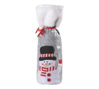 Générique Housses en Tissu pour Bouteilles de Vin de Noël - Décoration de Fêtes avec Cordon de Serrage | Sacs À Bouteille De Vin pour Les Fêtes - pour Mariage Anniversaire Fête Nouvel an Réunion