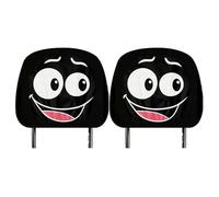 Générique Housses pour Appuie-Tête,2 Pièces Accessoires Siège Auto Intérieur Véhicule | Design Amusant À Expression Cartoon Mignon | Décoration pour SUV Et Automobile