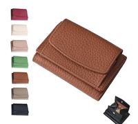 Générique Houtangduty Mini Wallet for Woman, 2025 New Genuine Leather RFID Blocking Card Holder Organizer Pocket Mini Wallet (Khaki)