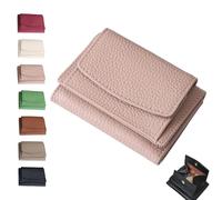 Générique Houtangduty Mini Wallet for Woman, 2025 New Genuine Leather RFID Blocking Card Holder Organizer Pocket Mini Wallet (Pink)