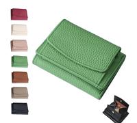 Générique Houtangduty Mini Wallet for Woman, 2025 New Genuine Leather RFID Blocking Card Holder Organizer Pocket Mini Wallet (Avocado Green)
