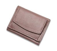 Générique Houtangduty Mini Wallet, Genuine Leather RFID Blocking Card Holder Organizer Pocket Mini Wallet, with Coin Pouch (Gray Pink,One Size)
