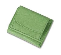 Générique Houtangduty Mini Wallet, Genuine Leather RFID Blocking Card Holder Organizer Pocket Mini Wallet, with Coin Pouch (Green,One Size)