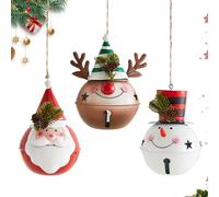 Générique hristmas Tree Ornaments - 3 Piece Santa Snowman Reindeer Set, Holiday Decorations for Frame, Doors Branches Indoor Living Room Yard Porch Home Car, Adds Seasonal Ambiance, 6.89x5.12 inches