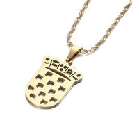 Générique Huangshan Croatia Flag Pendant Necklaces for Women Men，Croatian National Symbol Jewelry，with Croatia Badge ，Stainless Steel ，Ethnic Necklace (Model 2)